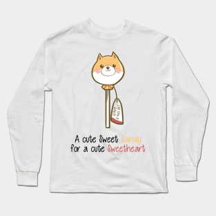 Lolipop Shibainu Cute Long Sleeve T-Shirt